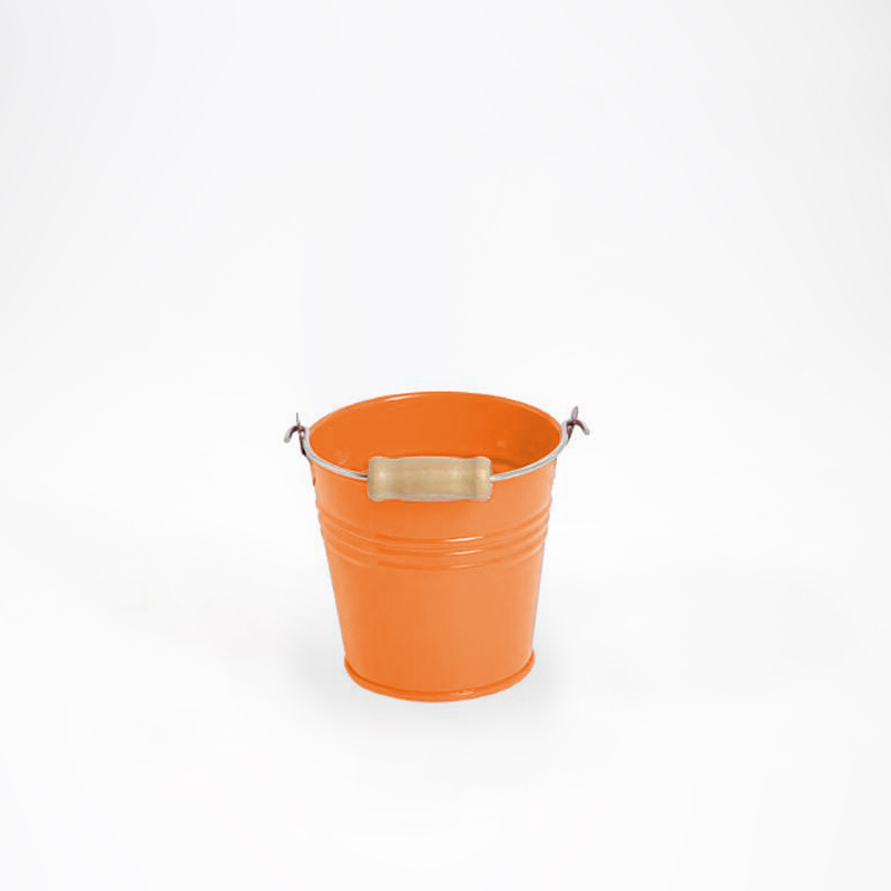 Balde Zinco - 11cm Laranja